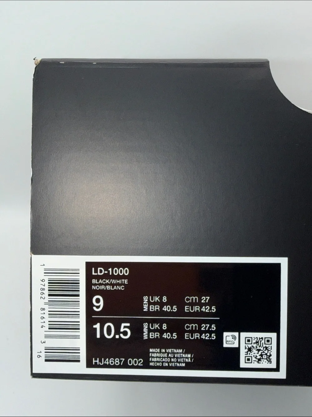 Nike LD-1000 Black White HJ4687-002 Men’s Size 9